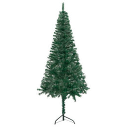 Berkfield Corner Artificial Christmas Tree Green 240 Cm Pvc - thumbnail 3