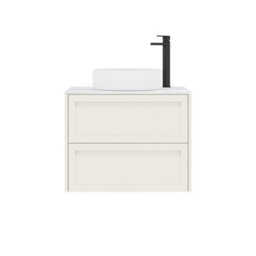 Royal Bathrooms Royal Bathroom Elmore 700mm Classic White Wall Mounted Countertop Bathroom Vanity Unit 2 Drawer With Art Basin - thumbnail 7