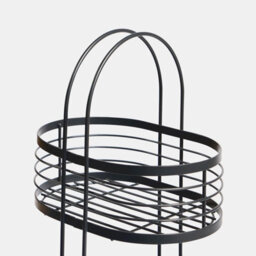 Ohs 3 Tier Shower Caddy Rust Resistant Metal Bathroom Organiser - Black - thumbnail 5