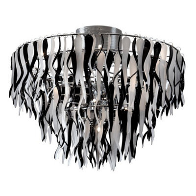 Luminosa Lighting Luminosa Likit 13 Light Semi Flush Light Chrome