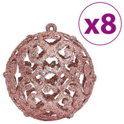 Berkfield Christmas Baubles 100 Pcs Pink And Rose 3 / 4 / 6 Cm - thumbnail 4