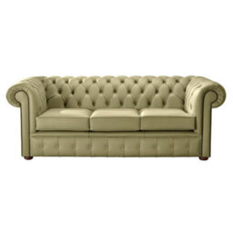Chesterfield 3 Seater Shelly Golders Green Leather Sofa Bespoke In Classic Style - thumbnail 1