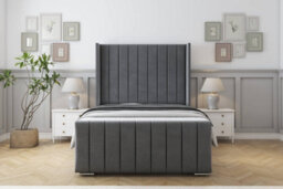 "Sloomy Melbourne Armour Coniston Bed Frame With Mattress  With 50"" Upholstered Wingback Headboard 5' King" - thumbnail 1
