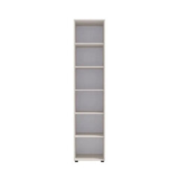 Arte Maxione 08 Bookcase 45Cm - Cashmere, Elegant Five-Shelf Tall Bookcase - thumbnail 2