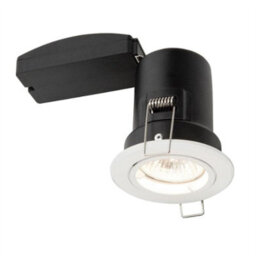 First Choice Lighting Set Of 30 Fire Rated Downlights - White Fixed Gu10 Recessed Downlights - thumbnail 3