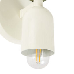 Beliani Set Of 2 Off-White Metal Shade Wall Lamps - Dual Up/down Lighting, Retro Iron Frame, 12 X 12 X 21 Cm Each - thumbnail 6