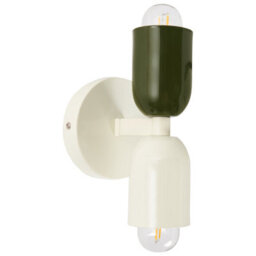 Beliani Set Of 2 Off-White Metal Shade Wall Lamps - Dual Up/down Lighting, Retro Iron Frame, 12 X 12 X 21 Cm Each - thumbnail 3