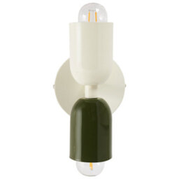 Beliani Set Of 2 Off-White Metal Shade Wall Lamps - Dual Up/down Lighting, Retro Iron Frame, 12 X 12 X 21 Cm Each - thumbnail 4