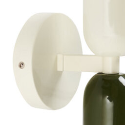 Beliani Set Of 2 Off-White Metal Shade Wall Lamps - Dual Up/down Lighting, Retro Iron Frame, 12 X 12 X 21 Cm Each - thumbnail 7