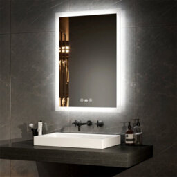 Emke Bathroom Led Mirror With Motion Sensor Switch, Multifunction Vanity Mirror With Dimmable, Demister, 500 X 700 mm - thumbnail 1
