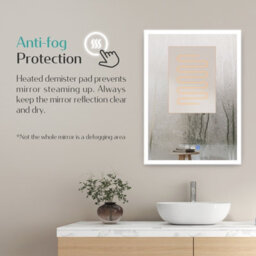 Emke Bathroom Led Mirror With Motion Sensor Switch, Multifunction Vanity Mirror With Dimmable, Demister, 500 X 700 mm - thumbnail 3