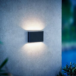 Nordlux Kinver Outdoor Aluminium Wall Light Weatherproof Black,mains Led - thumbnail 1