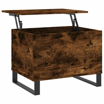 Berkfield Modern Coffee Table Smoked Oak 60X44.5X45 Cm Engineered Wood - image 1