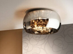 Luminosa Lighting Luminosa Argos 5 Light Crystal Flush Ceiling Light Chrome, Mirror, G9 - Uk Stock