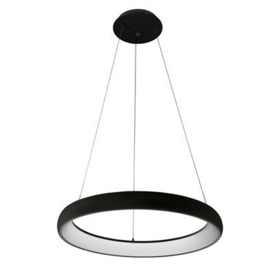 Luminosa Lighting Luminosa Modern Led Hanging Pendant Black, Warm White 3000K 2750Lm