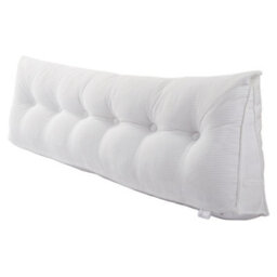 Living And Home White Beige Corduroy Wedge-Shaped Detachable Pillow 180Cm W X 20Cm D X 50Cm H - thumbnail 8