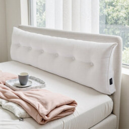 Living And Home White Beige Corduroy Wedge-Shaped Detachable Pillow 180Cm W X 20Cm D X 50Cm H - thumbnail 3