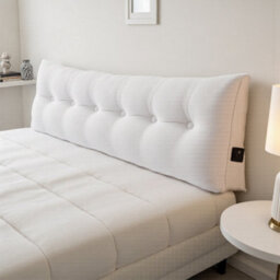 Living And Home White Beige Corduroy Wedge-Shaped Detachable Pillow 180Cm W X 20Cm D X 50Cm H