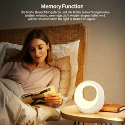 CLEFFNS Bedside Lamp Touch Dimmable Round With Remote Control, Led Table Lamp Wireless With Rgb Colour Changing, Baby Night Light Children - thumbnail 7