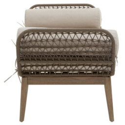 Orsina Rattan Woven Day Bed With 2 Side Round Pillow, Rattan Lounge Bench, Wooden Day Bed For Living Room - thumbnail 2