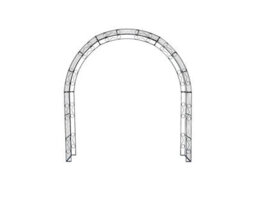 Rosenbogen-Gartenkunst Rose Arch Lea With Rounded Top - 220 Cm Black Powder-Coated - thumbnail 1