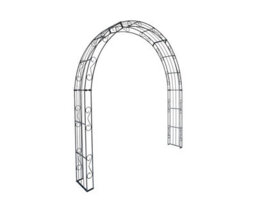Rosenbogen-Gartenkunst Rose Arch Lea With Rounded Top - 220 Cm Black Powder-Coated - thumbnail 2