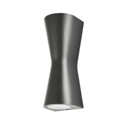Zinc Vanir Fixed Matt Black Mains-Powered Led Outdoor On/off Wall Light (Dia)8Cm - thumbnail 3
