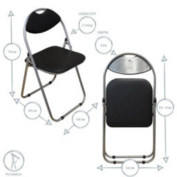 Harbour Housewares Industrial Office Desk & Chair Set - White/black - Durable Compact Wooden Computer Bedroom Study Desk & Chair - thumbnail 4