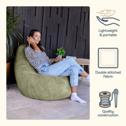 icon Dalton Medium Beanbag Corduroy Sage Green - thumbnail 4
