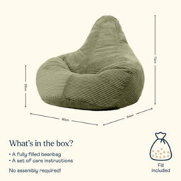 icon Dalton Medium Beanbag Corduroy Sage Green - thumbnail 8