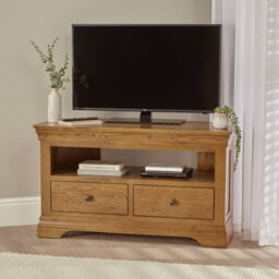 The Furniture Market French Louis Oak Corner Tv Unit Up To 50 Tv Size
