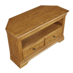 The Furniture Market French Louis Oak Corner Tv Unit Up To 50 Tv Size - thumbnail 6