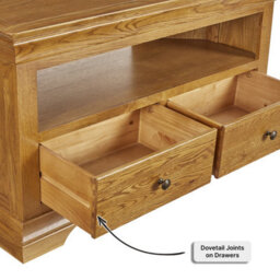 The Furniture Market French Louis Oak Corner Tv Unit Up To 50 Tv Size - thumbnail 5