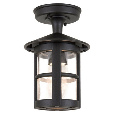 Stylish Ip43 Black Led Semi Flush Light For Outdoor Spaces