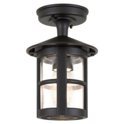Stylish Ip43 Black Led Semi Flush Light For Outdoor Spaces