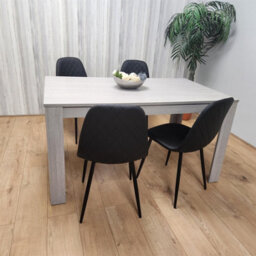 Kosy Koala Modern Rectangle Dining Table Set With 4 Black Gem Pattern Chairs Dining Room Furniture - thumbnail 5
