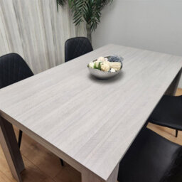 Kosy Koala Modern Rectangle Dining Table Set With 4 Black Gem Pattern Chairs Dining Room Furniture - thumbnail 3