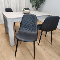 Kosy Koala Modern Rectangle Dining Table Set With 4 Black Gem Pattern Chairs Dining Room Furniture - thumbnail 8
