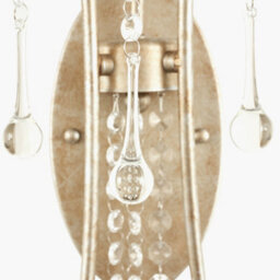 Pacific Lifestyle Belle Antique Silver Leaf Metal And Beaded 2 Light Wall Light - thumbnail 4