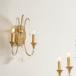 Pacific Lifestyle Belle Antique Silver Leaf Metal And Beaded 2 Light Wall Light - thumbnail 8