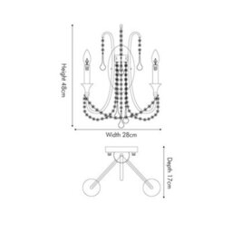 Pacific Lifestyle Belle Antique Silver Leaf Metal And Beaded 2 Light Wall Light - thumbnail 9