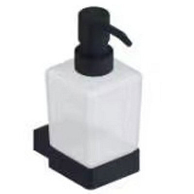 Storm Wall-Mounted Brass Soap Dispenser And Holder - Matt Black & Polished Chrome - image 1
