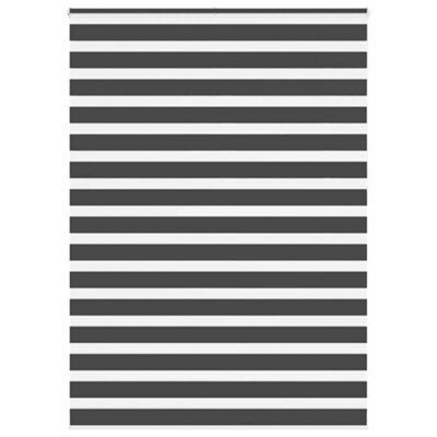 Berkfield Zebra Blind Black 160X230 Cm Fabric Width 155.9 Cm Polyester - image 1