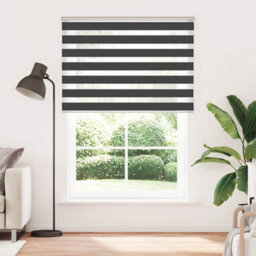 Berkfield Zebra Blind Black 160X230 Cm Fabric Width 155.9 Cm Polyester - thumbnail 2