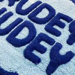 Allure Bath Fashions Rudey Nudey Slogan Scalloped Bath Mat Non Slip Bathroom Rug (Blue) - thumbnail 5