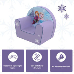 Disney Frozen Foam Armchair, Toddler Sofa Chair With Elsa & Anna Design, Soft Foam Seat, Lightweight & Comfortable - thumbnail 4