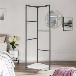 Pirlo Plush Heavy Duty Metal Coat Stand With Shelf - thumbnail 1