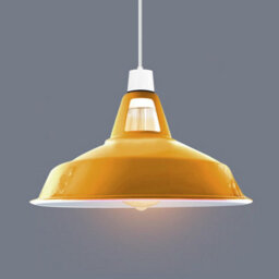 Ledsone Vintage Pendant Lights Metal Lamp Shades In A Retro Style Antique Shades For Ceiling Lights Lampshades,yellow, 2 Pack - thumbnail 2