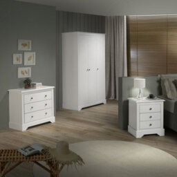 Seconique Stratford 3 Door Wardrobe White Shabby Chic - thumbnail 8