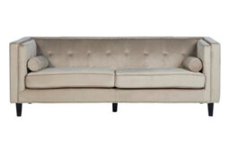 Orsina Felisa 3 Seat Mink Velvet Sofa - thumbnail 9